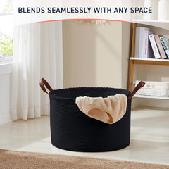 Organizix XLarge round basket with spot-clean care for daily use.