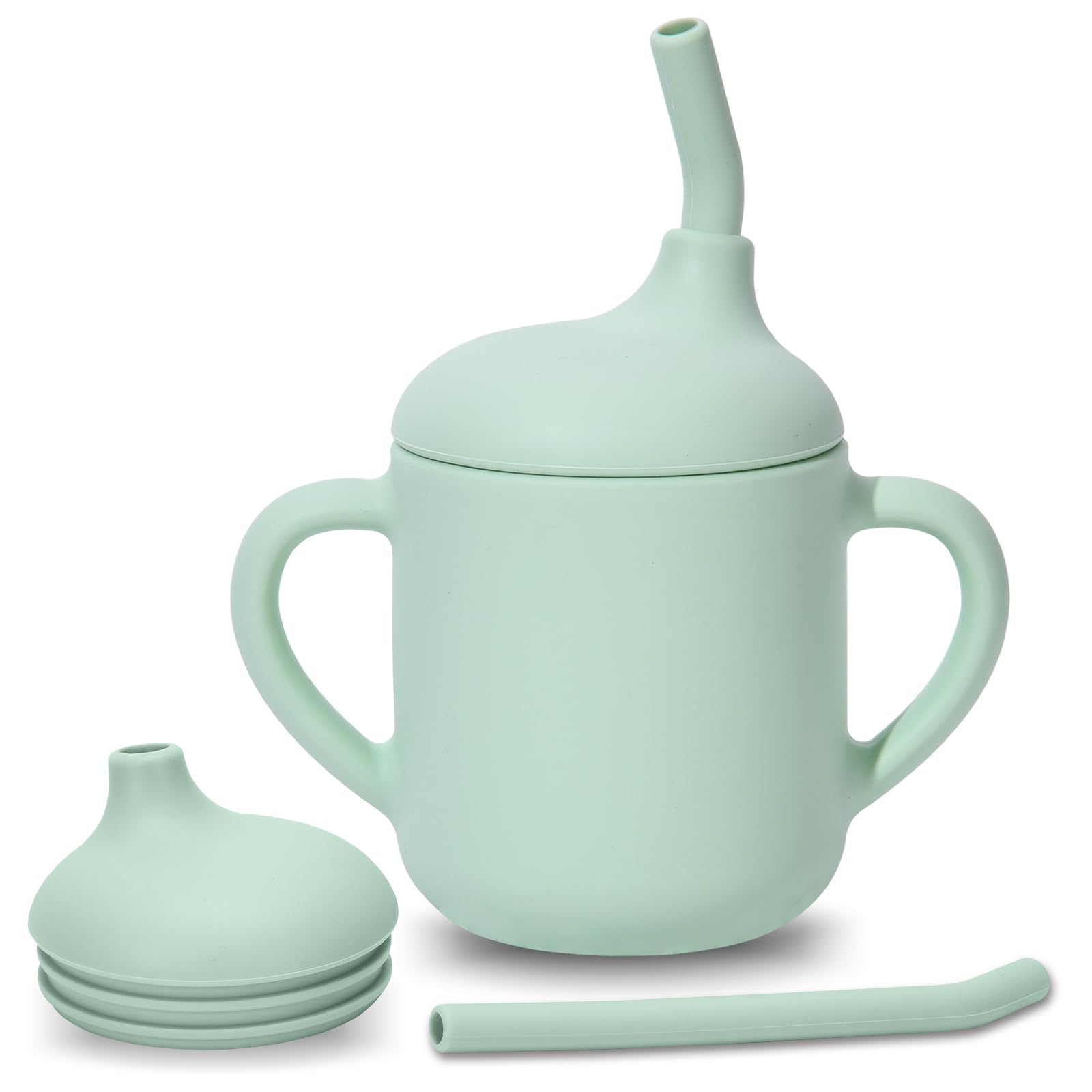 Orghcyi silicone baby sippy cup open cup shows easy drinking for toddlers