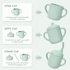 Orghcyi silicone baby sippy cup straw lid demonstrates sip-friendly transition for growing kids