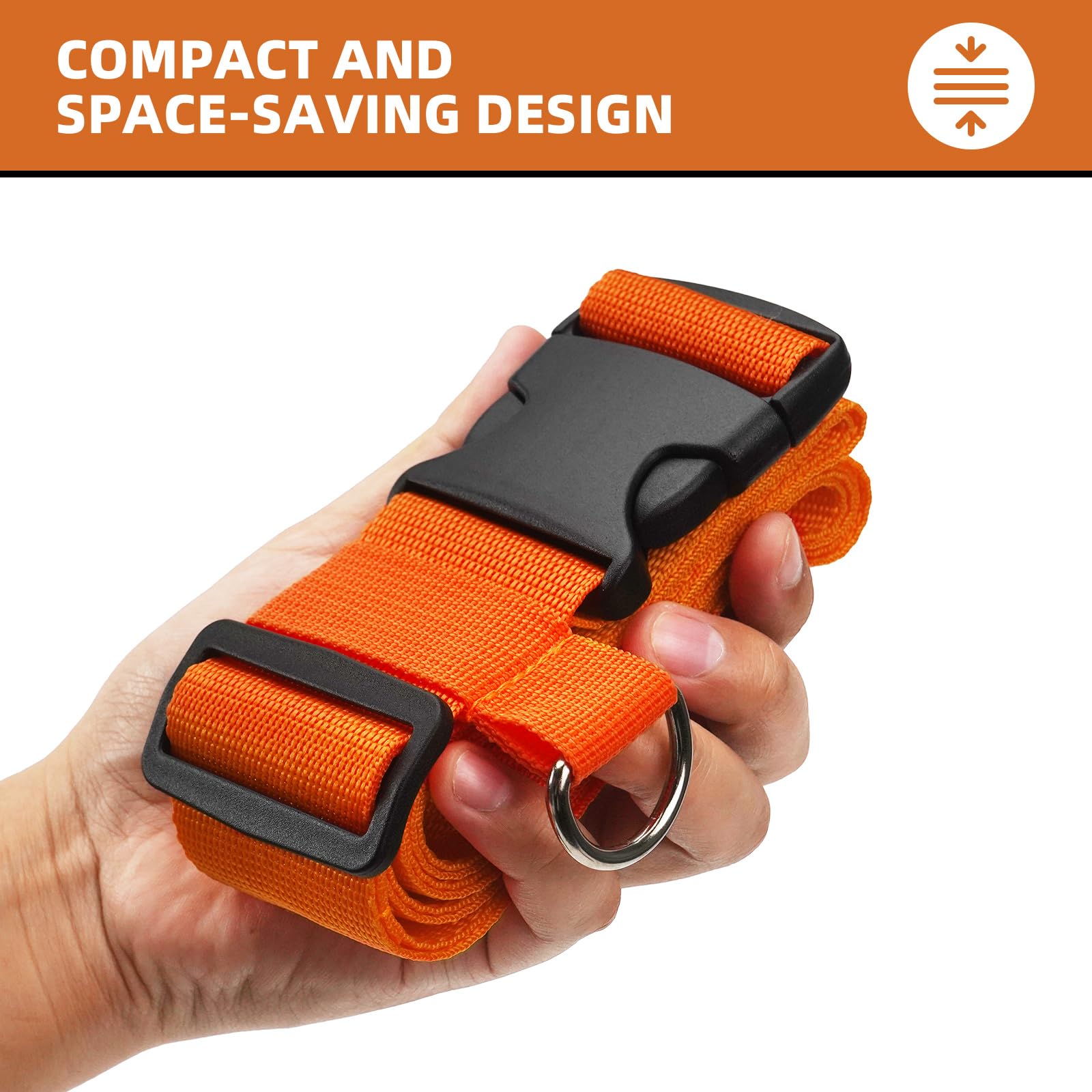 Orgthin luggage straps feature adjustable buckles for different car seat sizes.