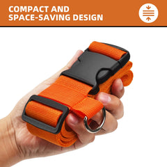 Orgthin luggage straps feature adjustable buckles for different car seat sizes.