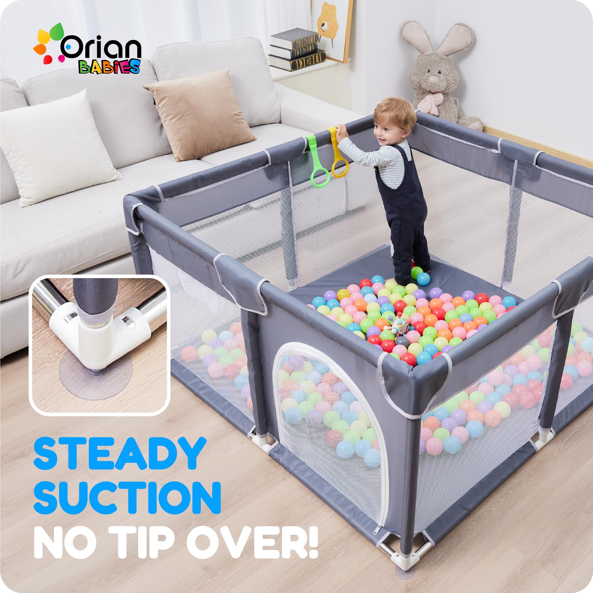 Orian Baby Playpen 360-degree mesh lets you supervise from every angle