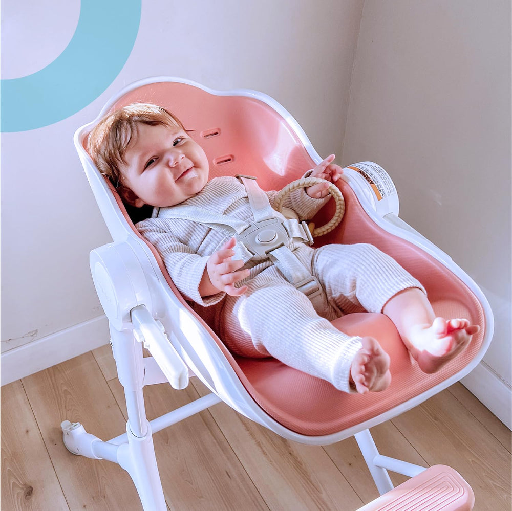Oribel Cocoon Z high chair Avocado Green option adds vibrant color to meals