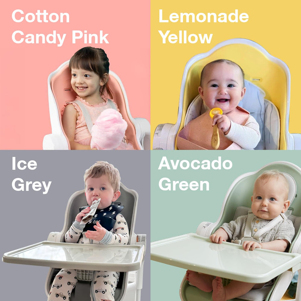Oribel Cocoon Z high chair Cotton Candy Pink option brightens family dining