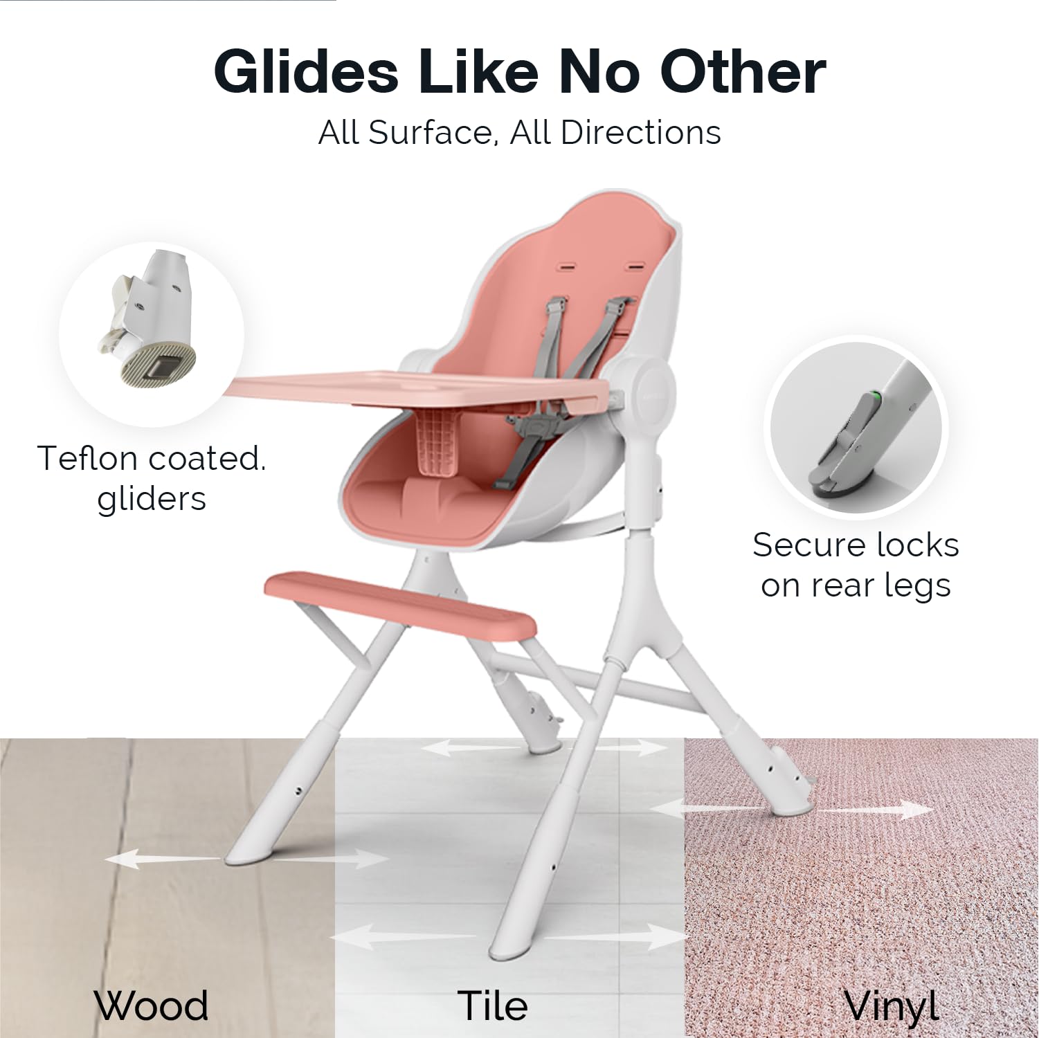 Oribel Cocoon Z high chair detachable tray for quick cleanup after meals