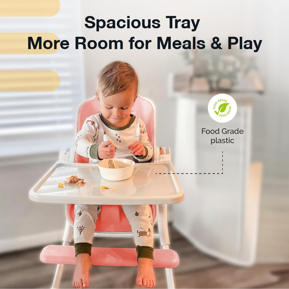 Oribel Cocoon Z high chair Ice Grey colour blends with modern kitchens
