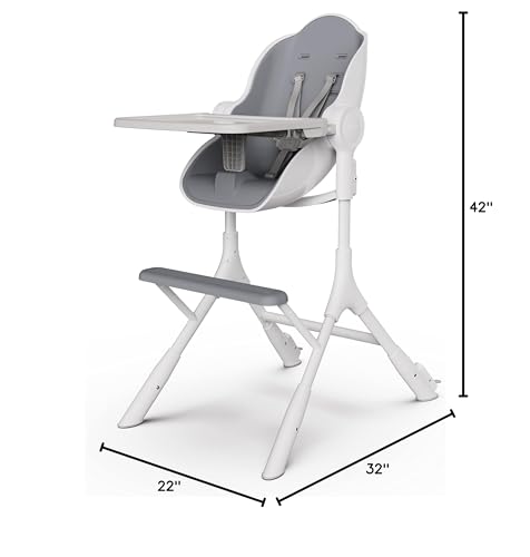 Oribel Cocoon Z high chair transitions from feeding to lounging.