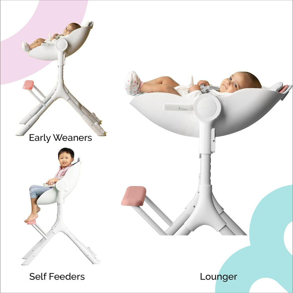 Oribel Cocoon Z high chair seamless EVA seat pad for easy wipe-down cleaning