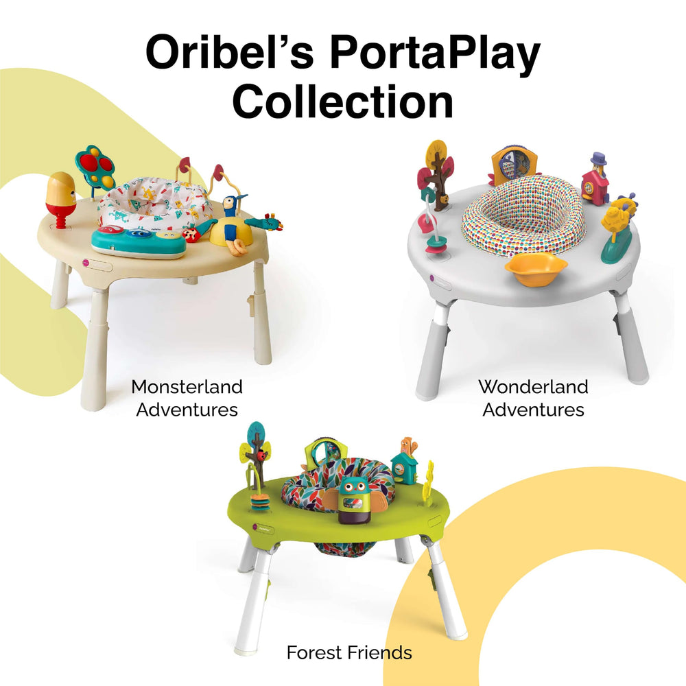 Oribel PortaPlay development toys closeup highlights fine motor tasks and cognitive play