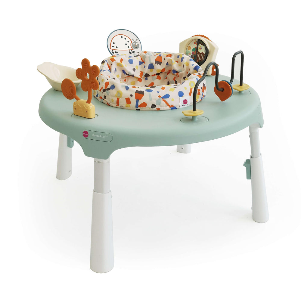 Oribel PortaPlay Enchanted Garden seat in action encourages gentle playtime and exploration
