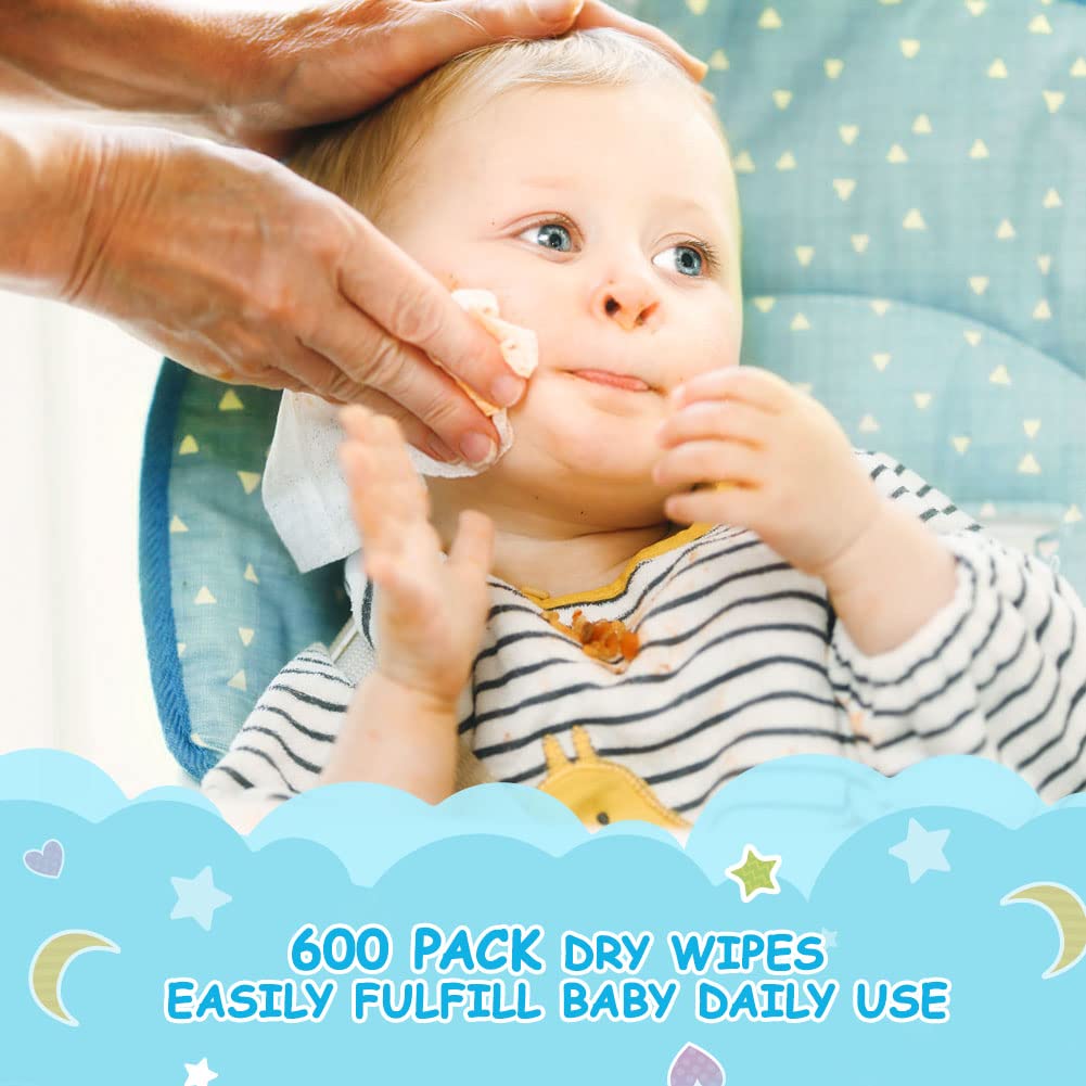 Orighty baby dry wipes bulk-600-pack display
