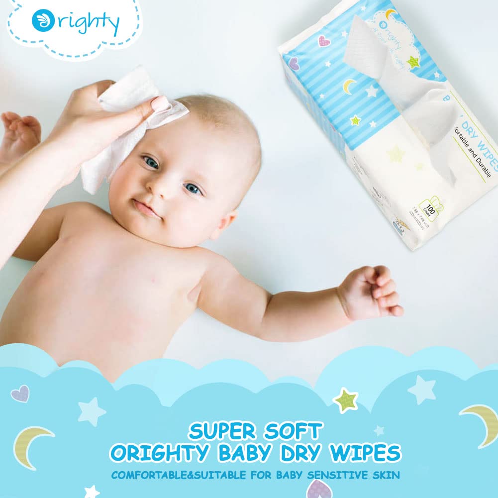 Orighty baby dry wipes sheet close-up 7-88 inches