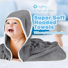 Orighty hooded towel with hood demonstrates cozy warmth after bath