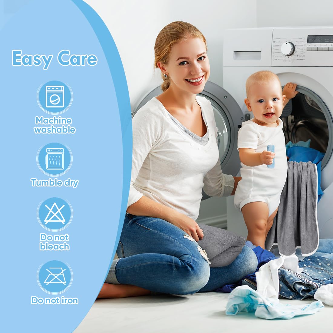Orighty baby shower gift set image suggests a versatile, easy-care registry staple.