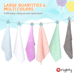 Orighty baby washcloths quick-dry microfiber for faster bath time cleanup.