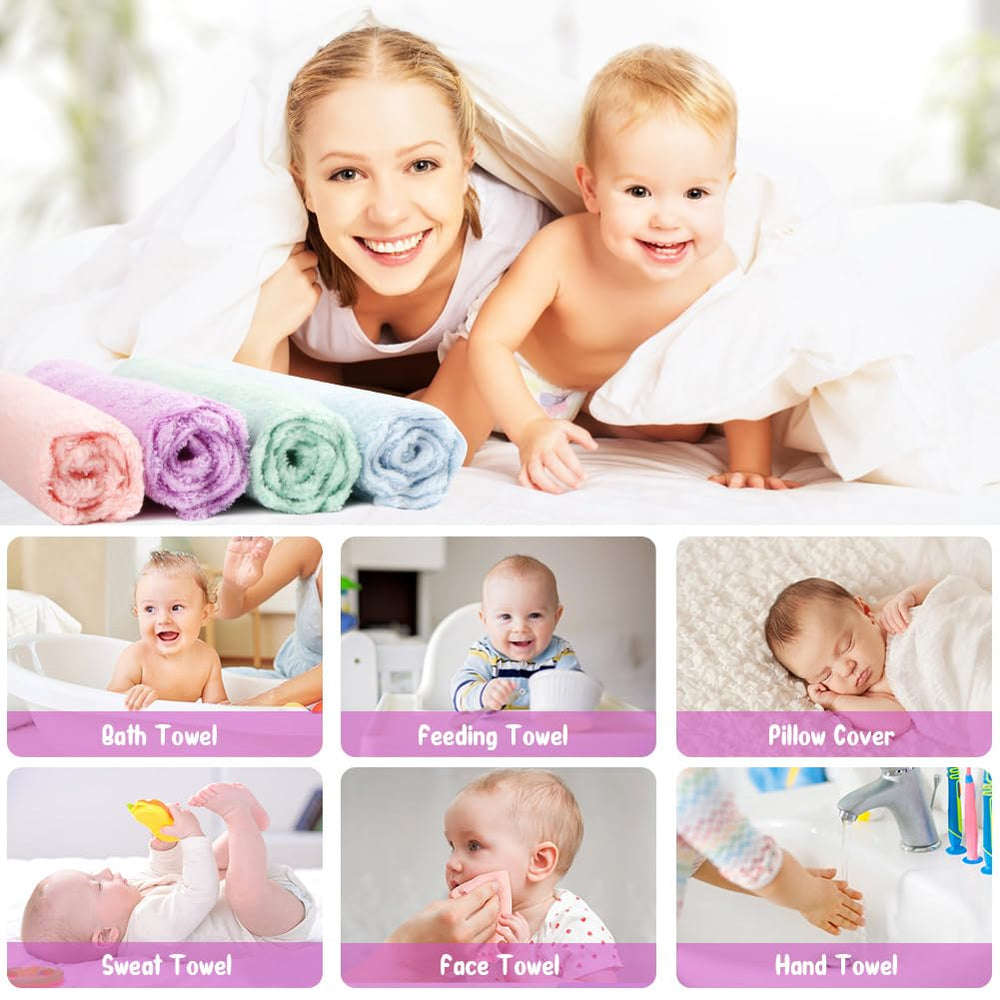 Orighty baby washcloths soft-absorbent for gentle drool and spills