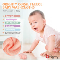 Orighty baby washcloths soft absorbent texture ideal for drool and spills.