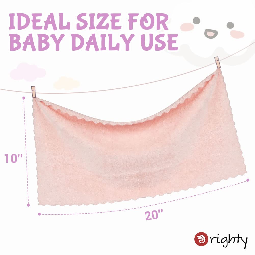 Orighty burp cloths multi-use for cleaning, burping, and bath time.