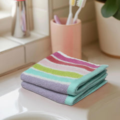 Original Kids washcloth multicolor stripes perfect for bath time fun and mess cleanup.