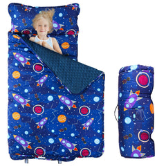 Orrhomi toddler nap mat full setup offers a soft, portable nap space for daytime rest.