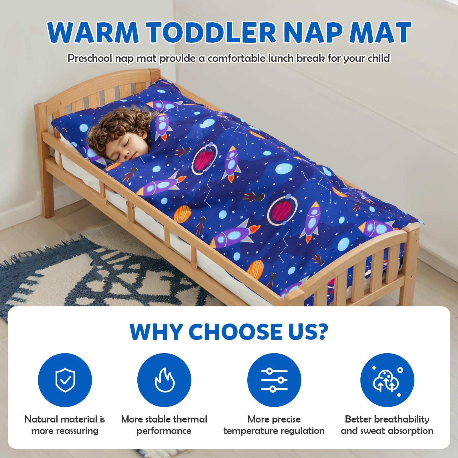 Orrhomi nap mat moisture-proof outer emphasizes breathability and dampness prevention.
