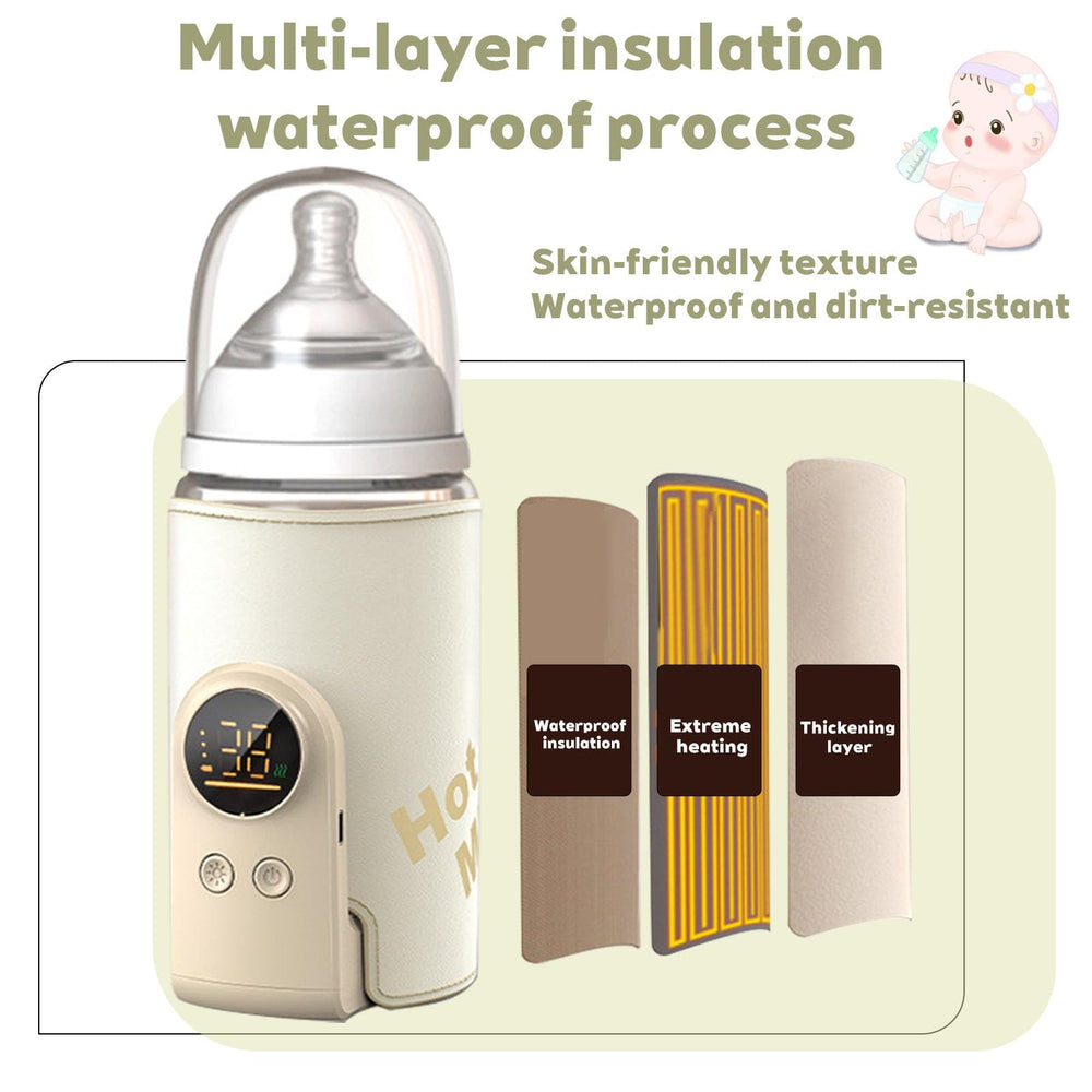 ORWMX long-life 10000mAh bottle warmer keeps milk warm during trips.