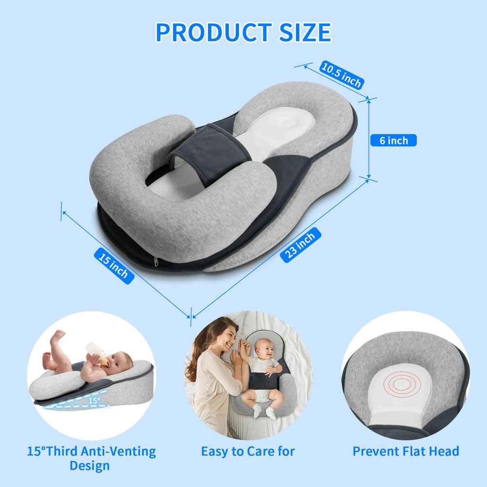 ORWMX Rest Nest in use with baby shows comfortable feeding and tummy time support
