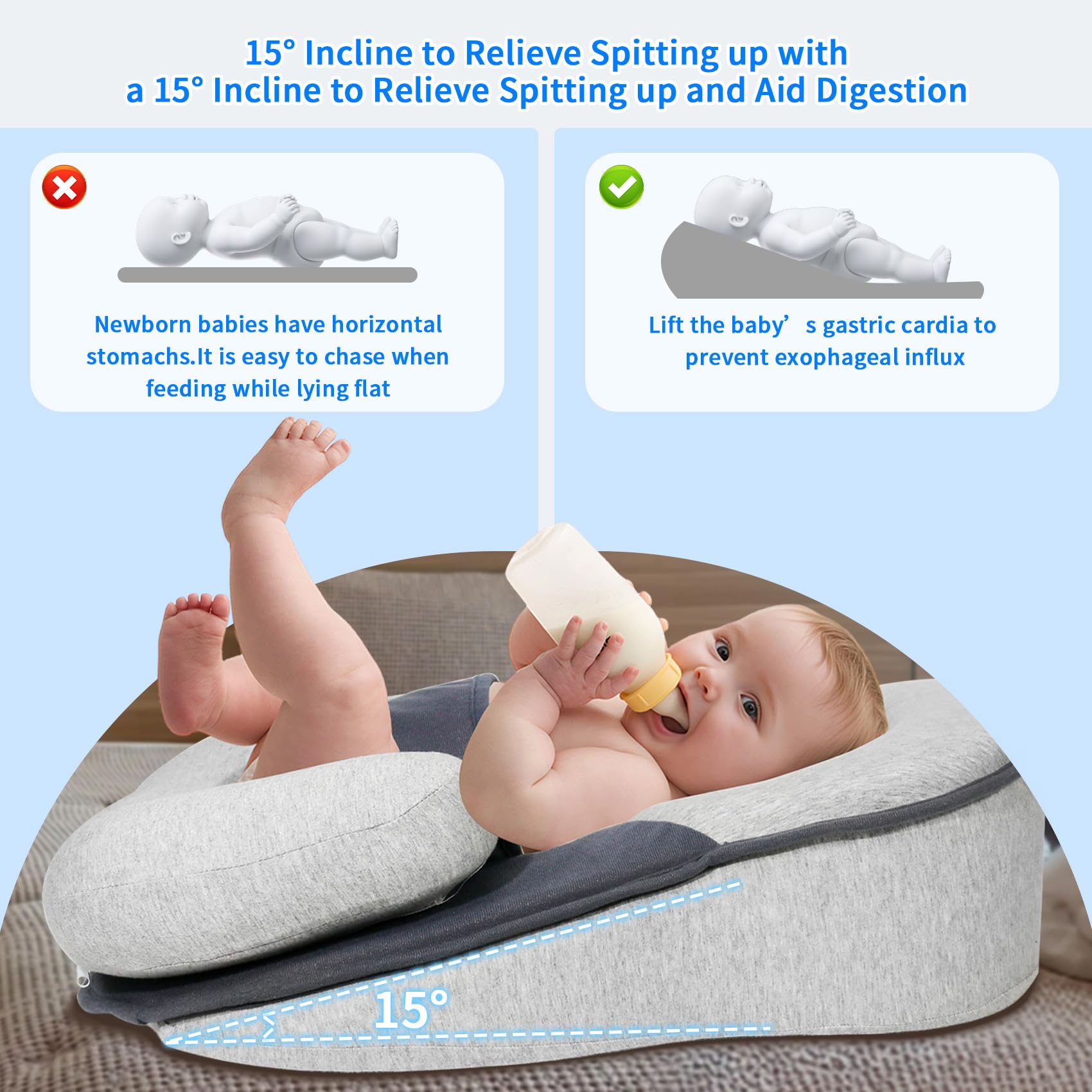 ORWMX Rest Nest tilted feeding view shows ergonomic support for bottle feeding