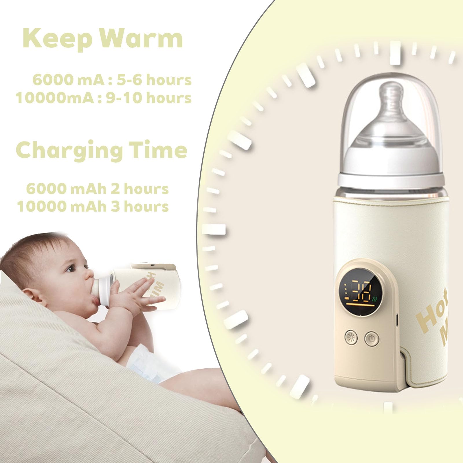 ORWMX waterless warming uses battery power for convenient milk warming.