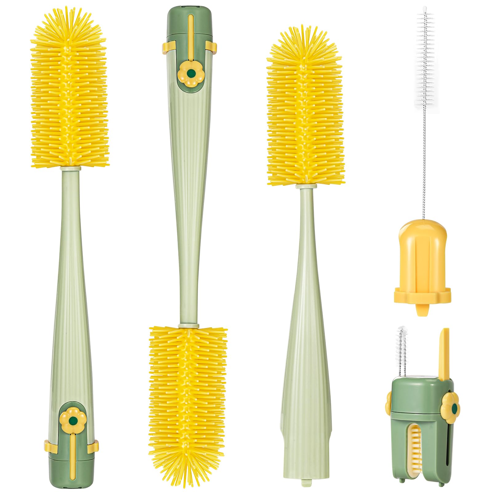 Orzbow 2-pack baby bottle brush set ready for quick, travel-friendly cleaning.