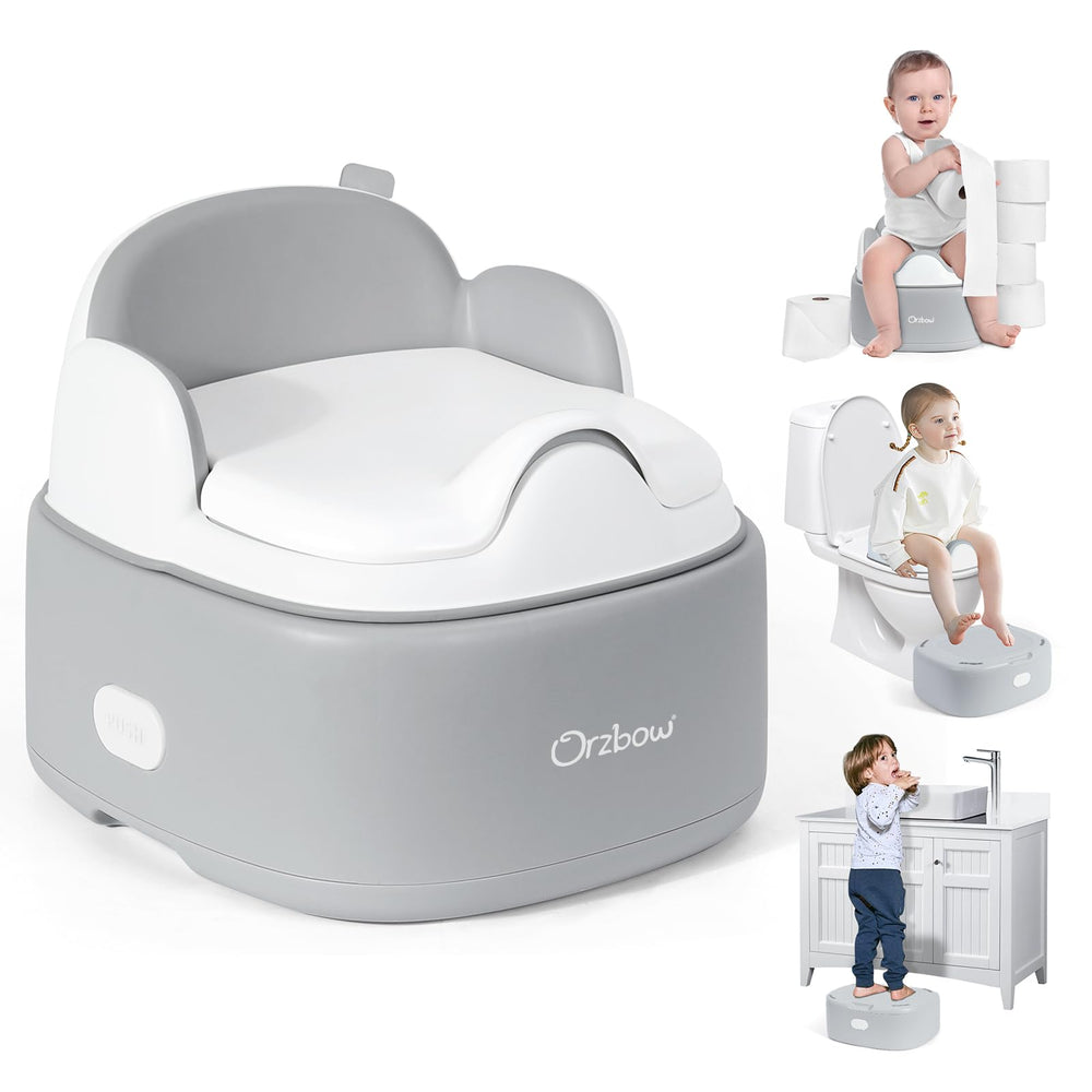 Orzbow 3-in-1 potty base with non-slip grip keeps toddlers steady during training