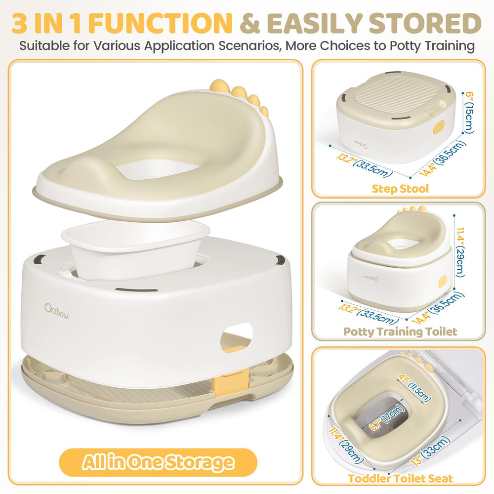 Orzbow detachable potty: convenient removal for quick cleaning and mess-free transitions.