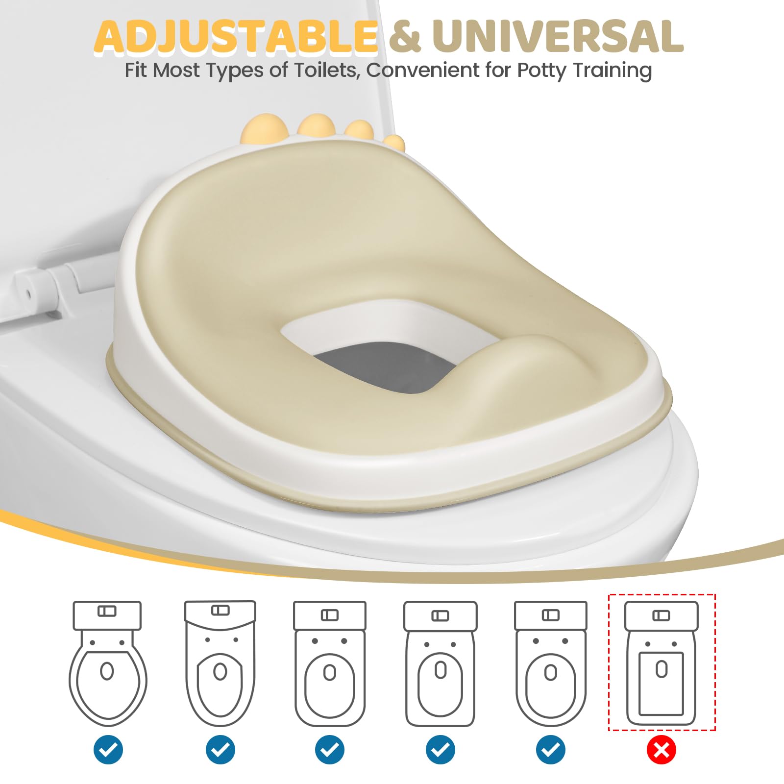 Orzbow toddler seat: converts into a comfortable, familiar toilet chair for toddlers.