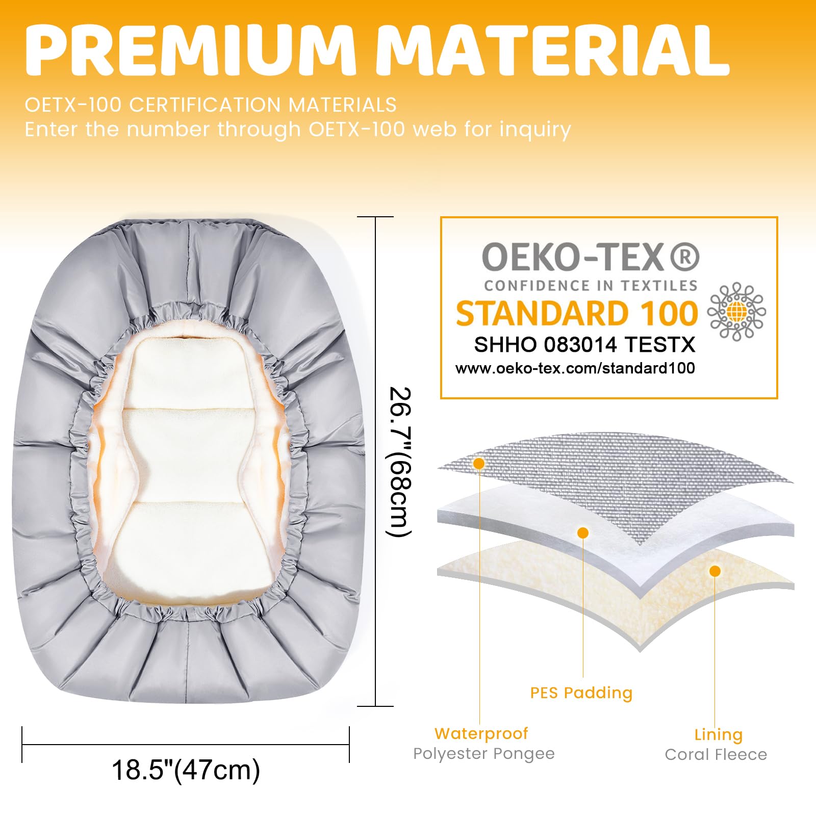 Orzbow adjustable collar seals warmth or frees baby's hands