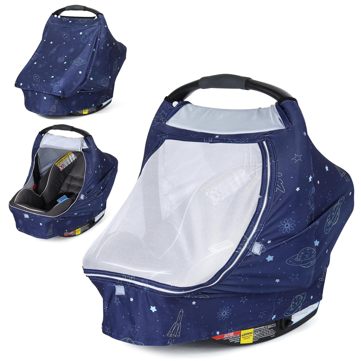 Orzbow baby car seat cover soft breathable fabric keeps baby comfortable during rides.