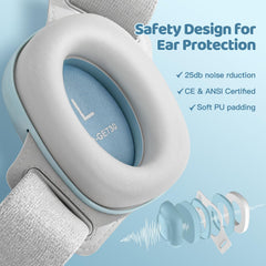 Orzbow baby ear muffs headband detail demonstrating soft comfort material.