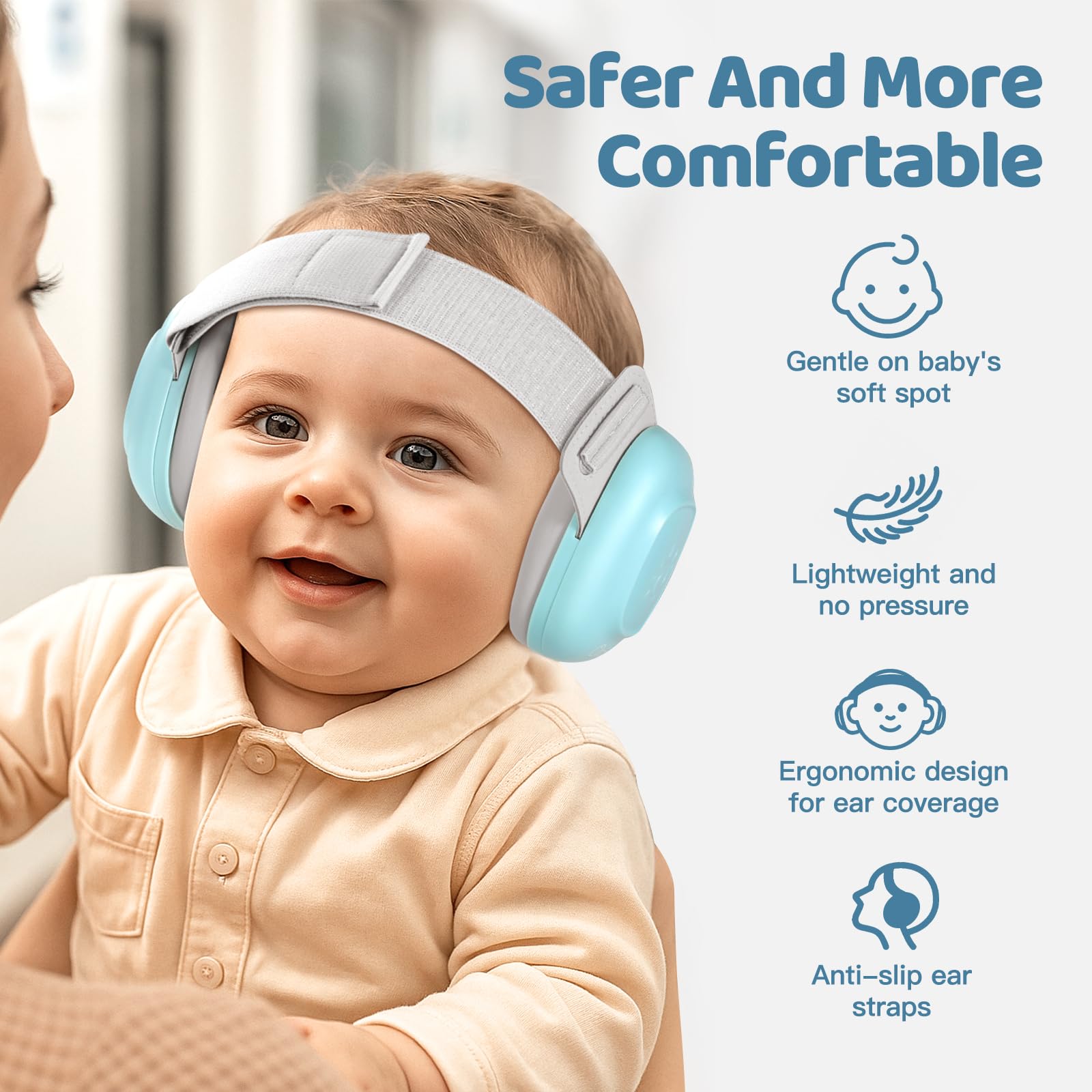 Orzbow baby ear muffs packaging emphasizes BPA-free safety and kid-friendly design.
