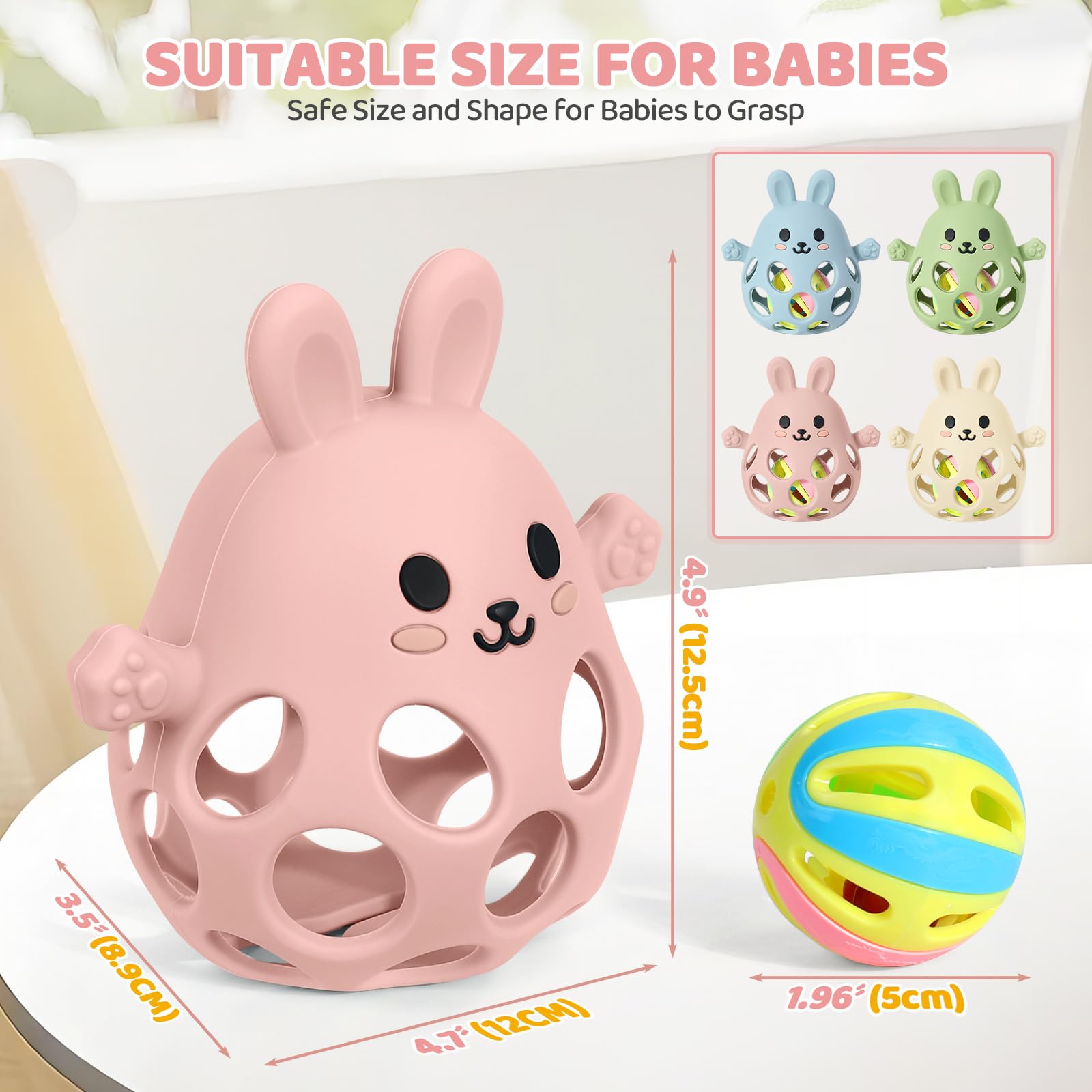 Orzbow pink teething gift; ideal for newborns and caregivers.