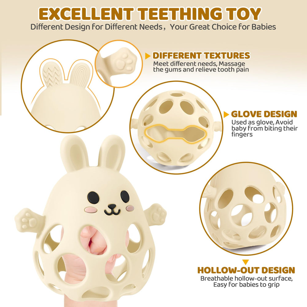 Orzbow baby rattle teether texture invites curiosity through gentle exploration.