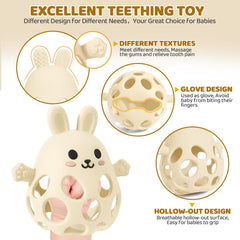 Orzbow baby rattle teether texture invites curiosity through gentle exploration.