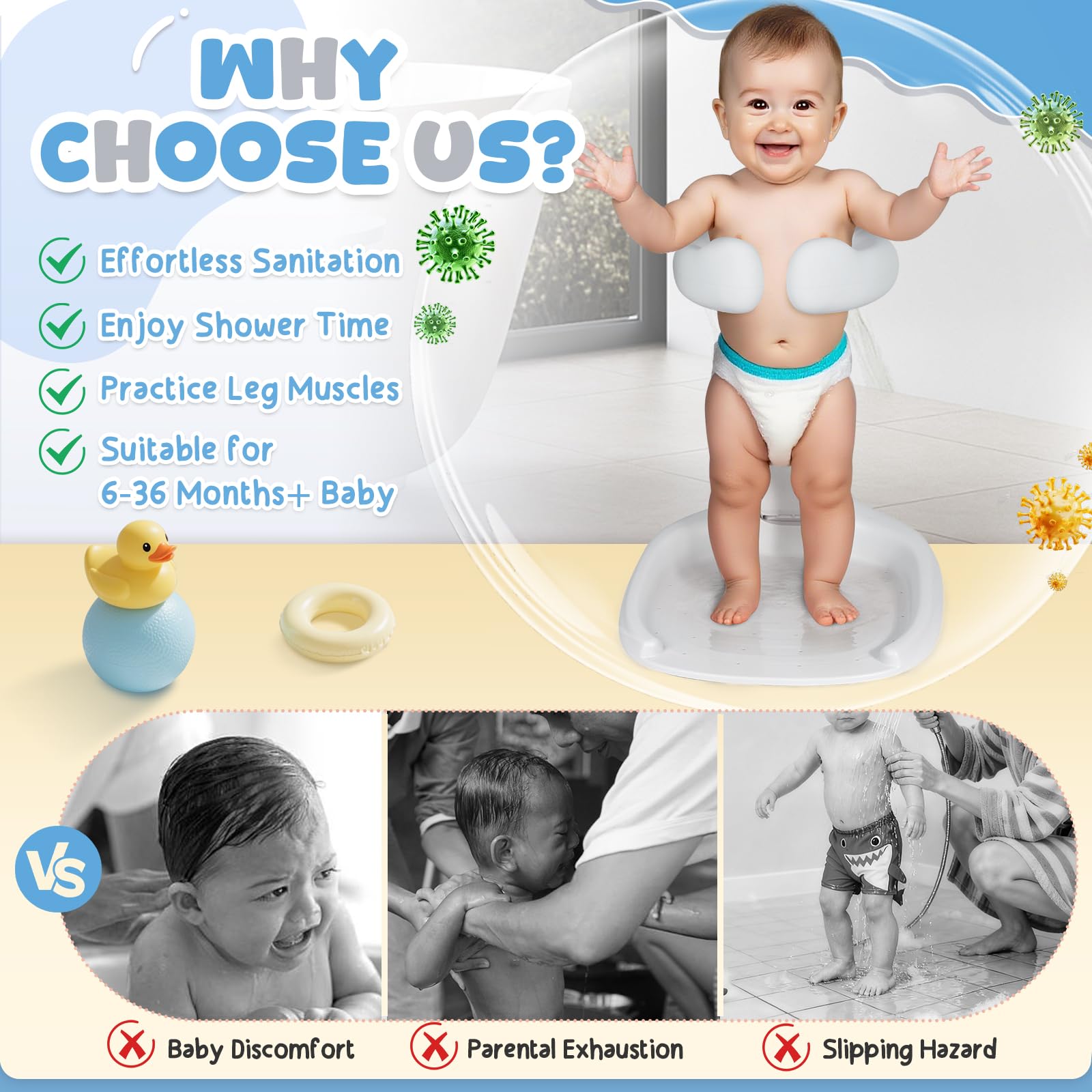 Orzbow baby shower stand in chair mode for sitting baths