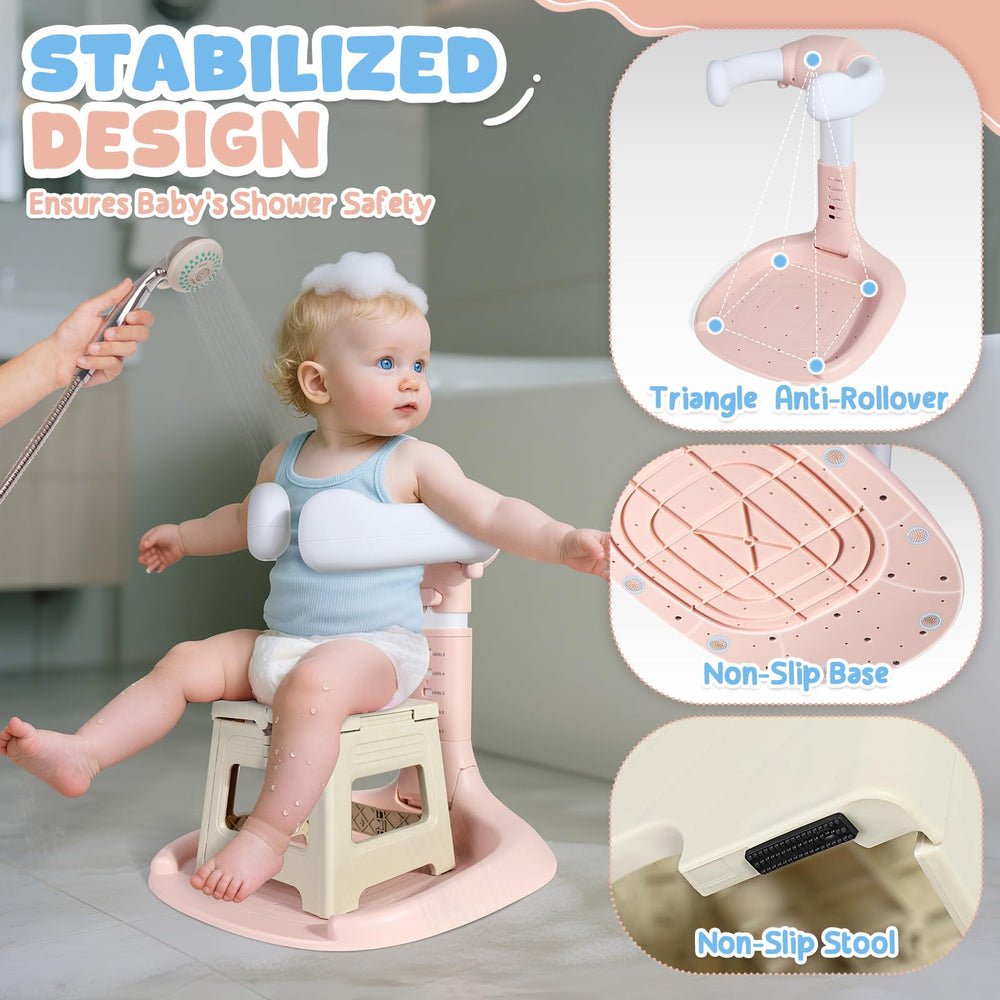 Orzbow baby shower stand drainage holes remove water quickly