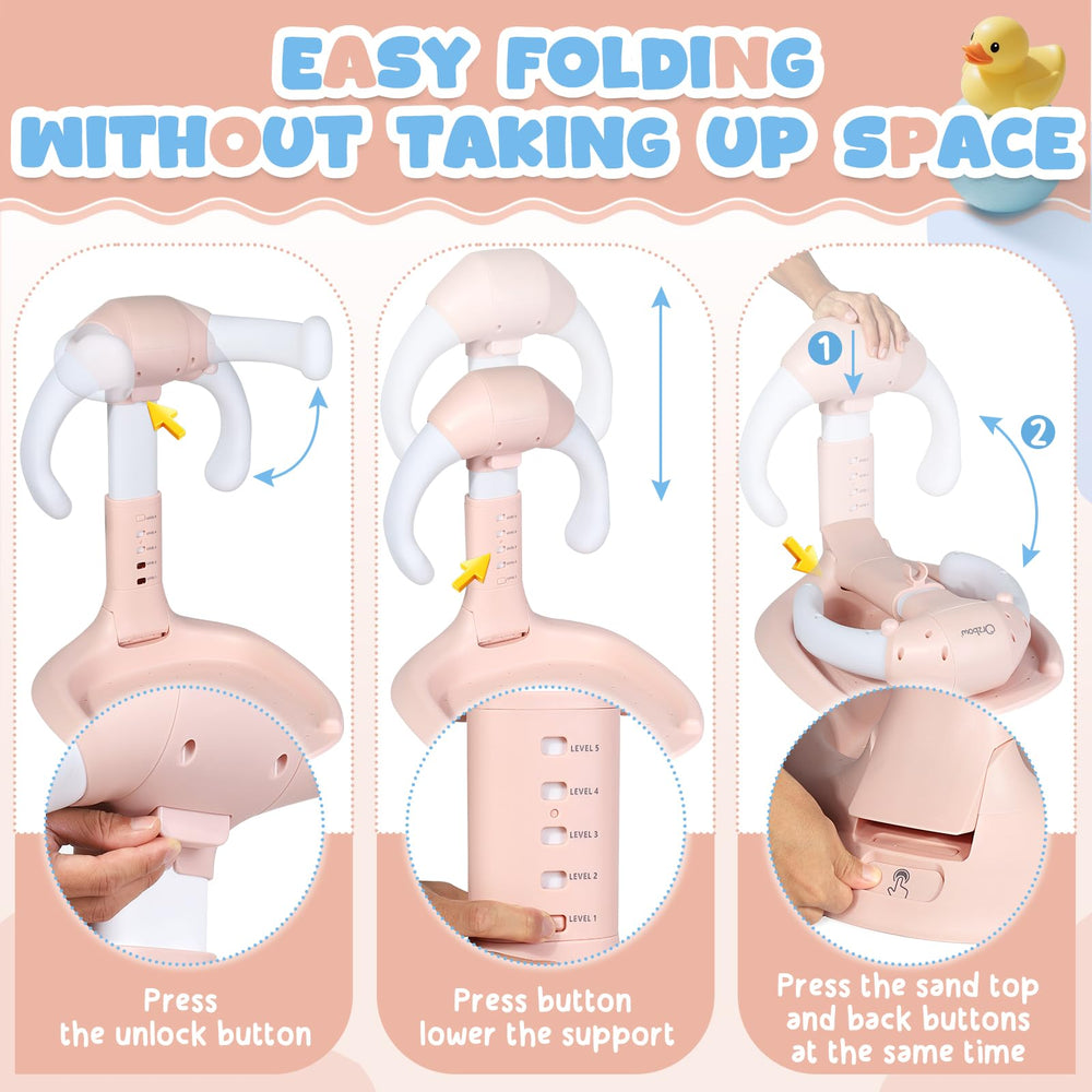Orzbow baby shower stand pink design adds cheerful style