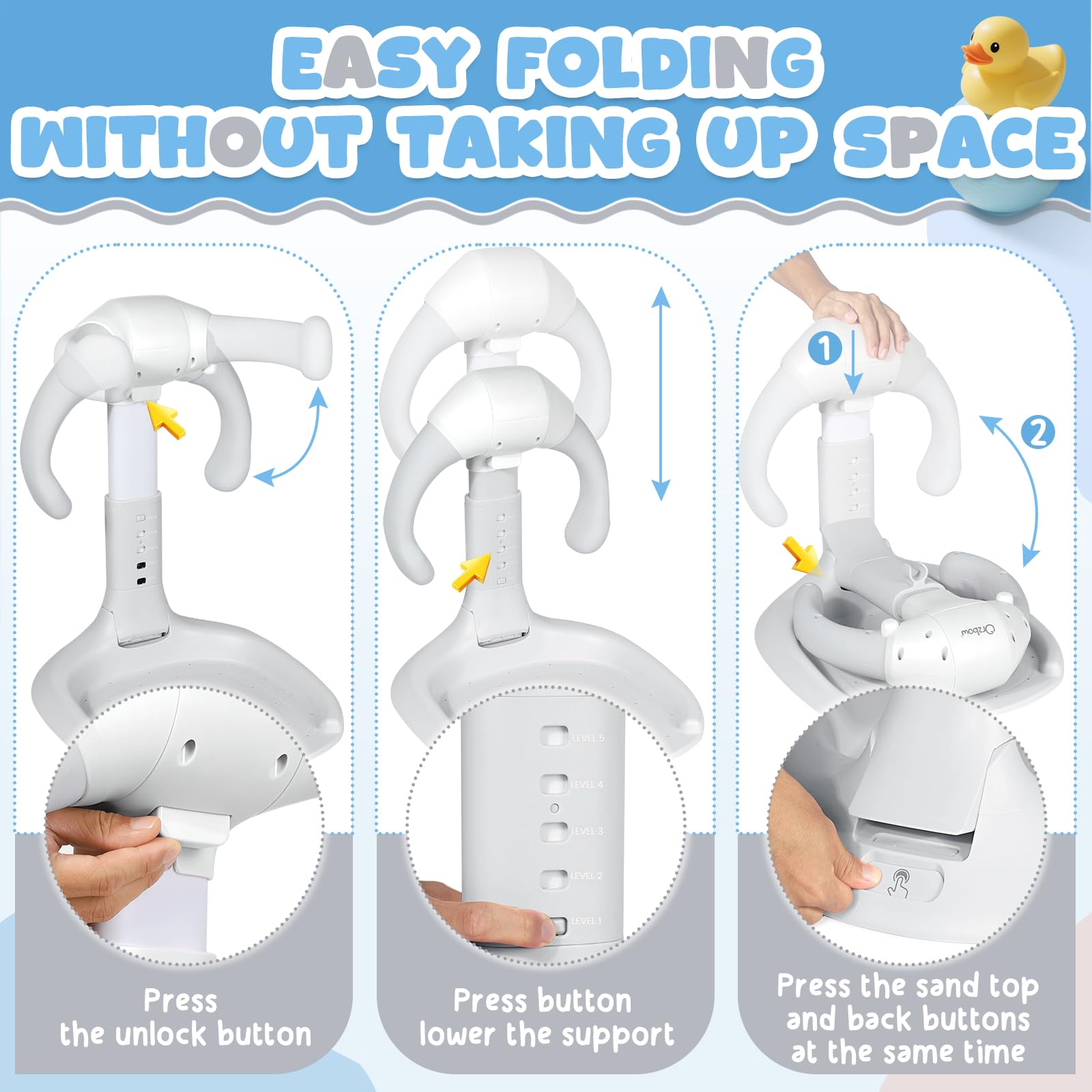 Orzbow baby shower stand portable and travel-friendly