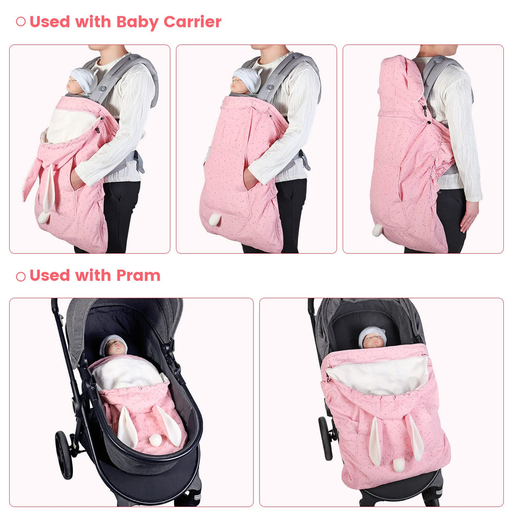 Orzbow carrier cover pocket highlights fleece-lined hand warmer and storage