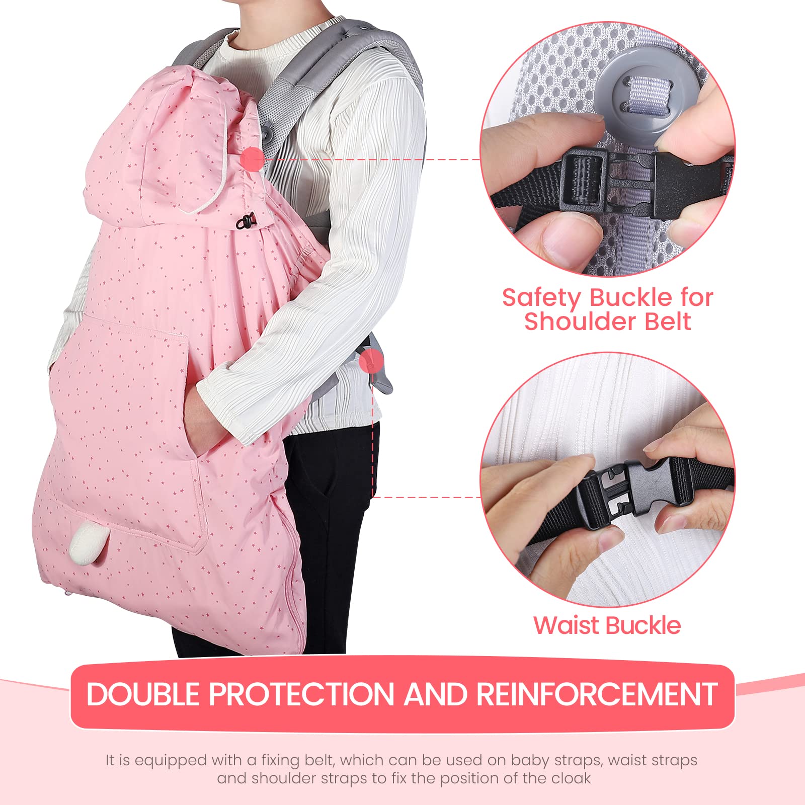 Orzbow carrier cover bottom zipper ventilation supports leg mobility
