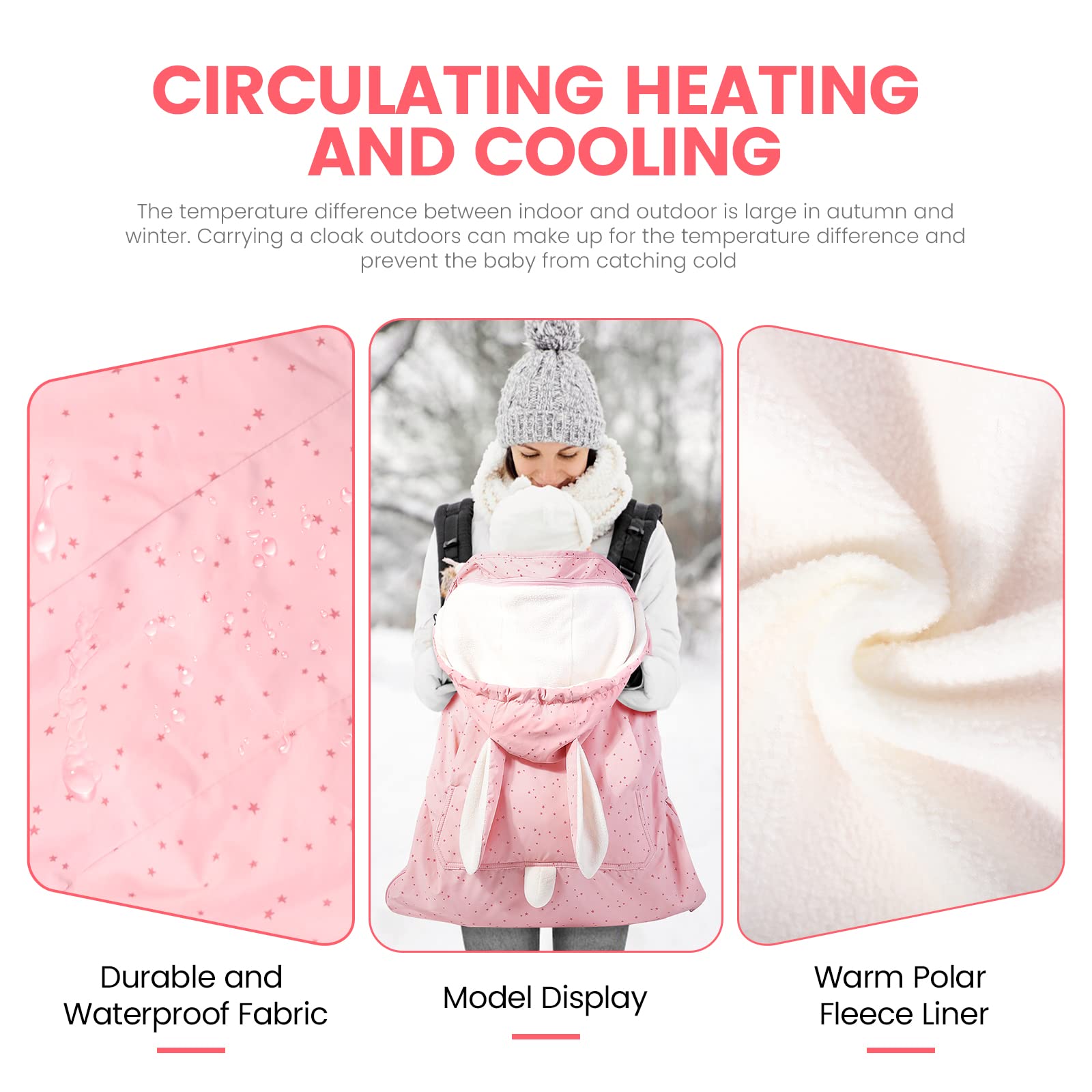 Orzbow windproof material guards baby from chilly wind outdoors