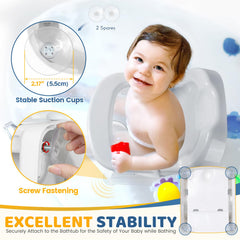 Orzbow Bath Seat safety guardrail with lock prevents accidental openings.
