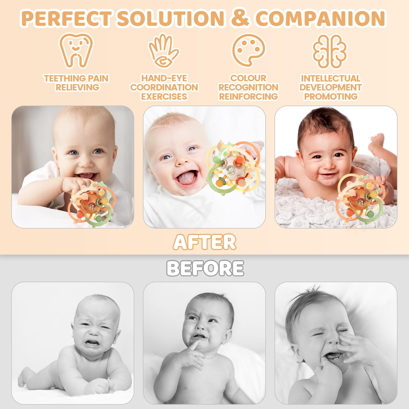 Orzbow bath-time teether used during water play to soothe gums