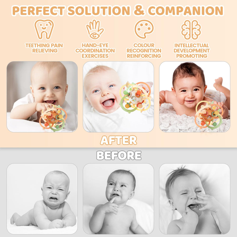 Orzbow bath-time teether used during water play to soothe gums